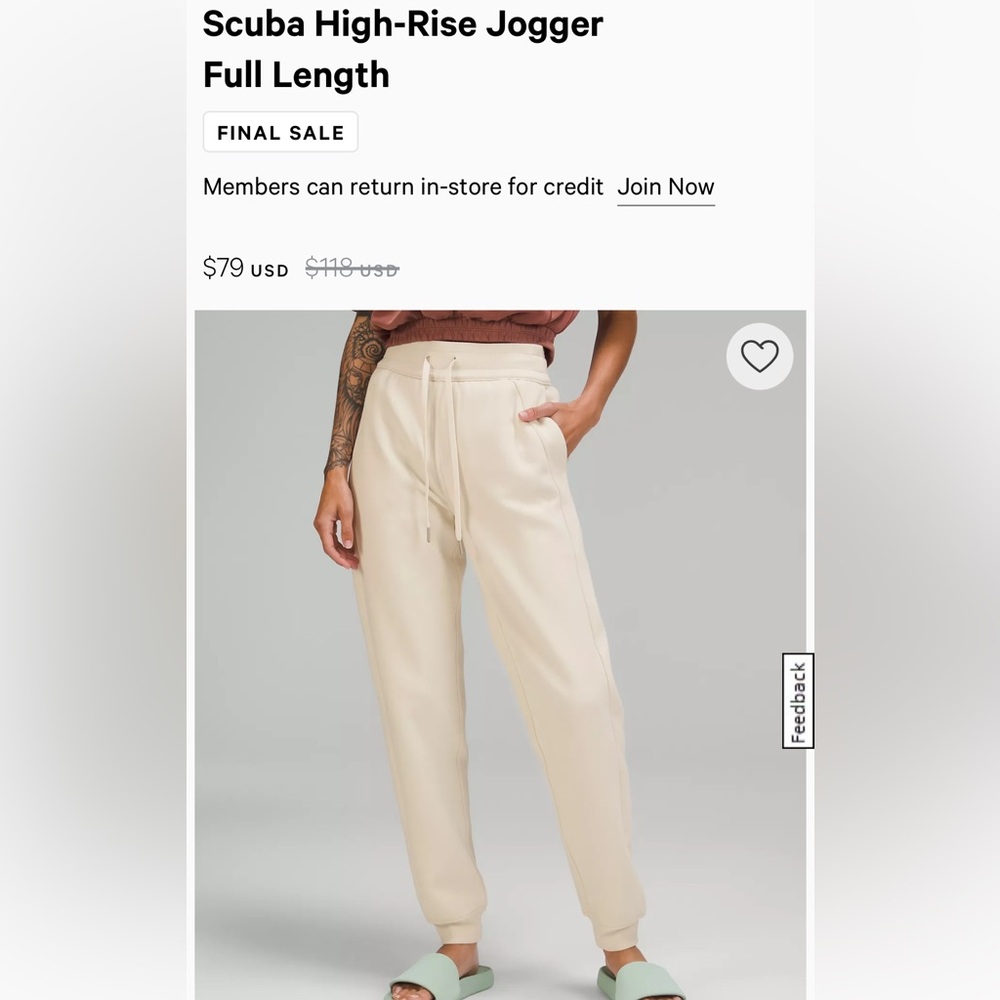 Lululemon scuba jogger in black